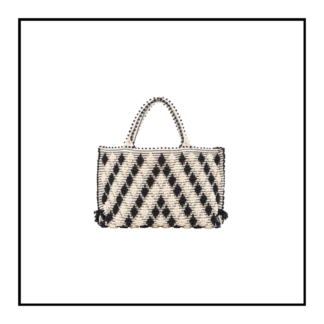 Sustainable tote - summer bag - luxury handbag - handwoven black and white tote made in Italy by hand • timeless individualistic fashion • eco-friendly fashion • socially responsible, lasting fashion, 