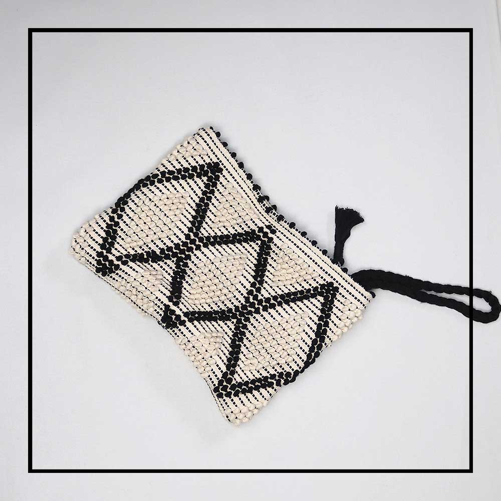 Piattina - Sustainable handwoven zip clutch bag - Cream Linen and Oran –  ANTONELLO TEDDE