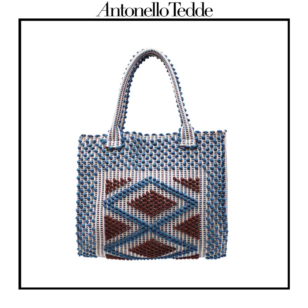 MAIN FRONTAL VIEW OF CHOC and DENIM medium tote bag  to complete your look with our selection of accessories crafted with the environment in mind