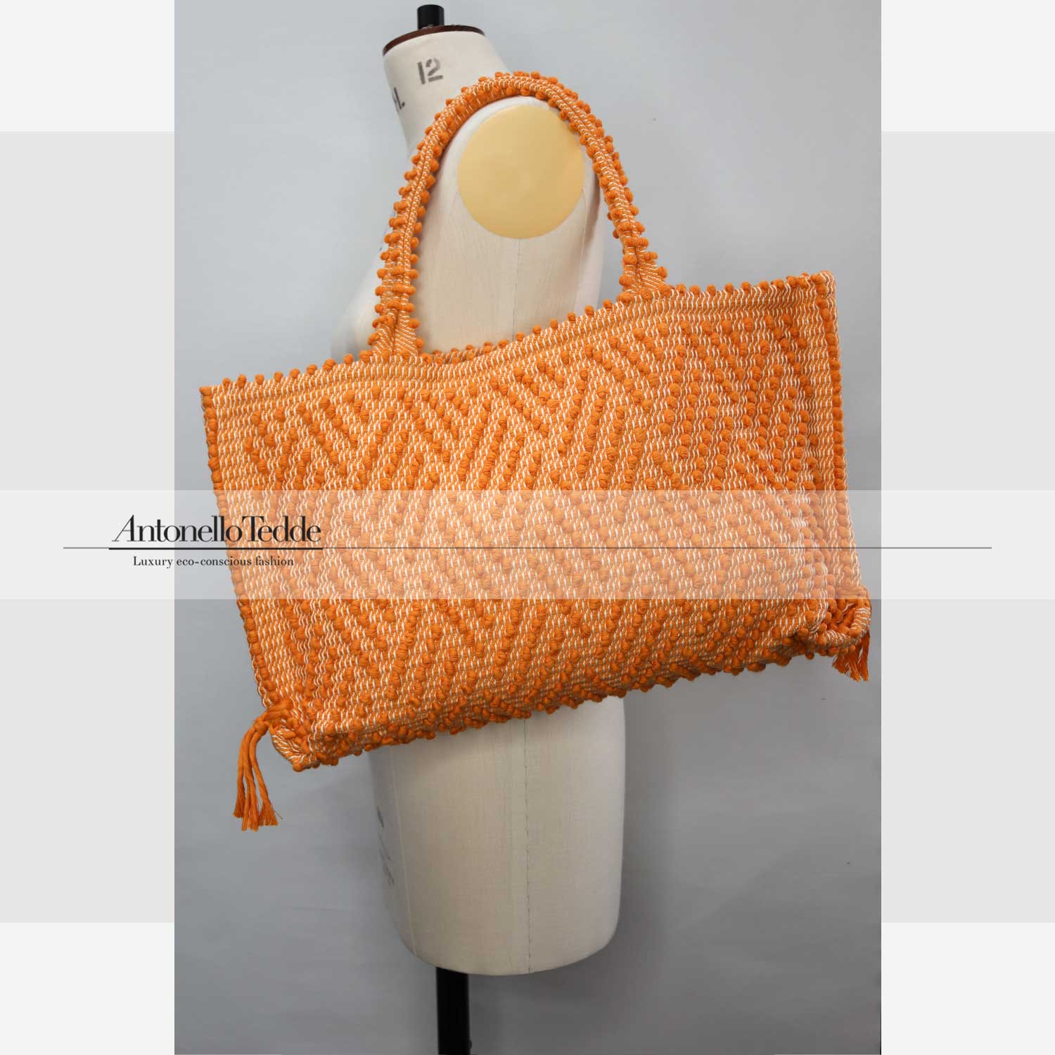 handmade Antonello TEDDE – CAPRICCIOLI ANTONELLO - Tedde MED_orange sustainable eco bag
