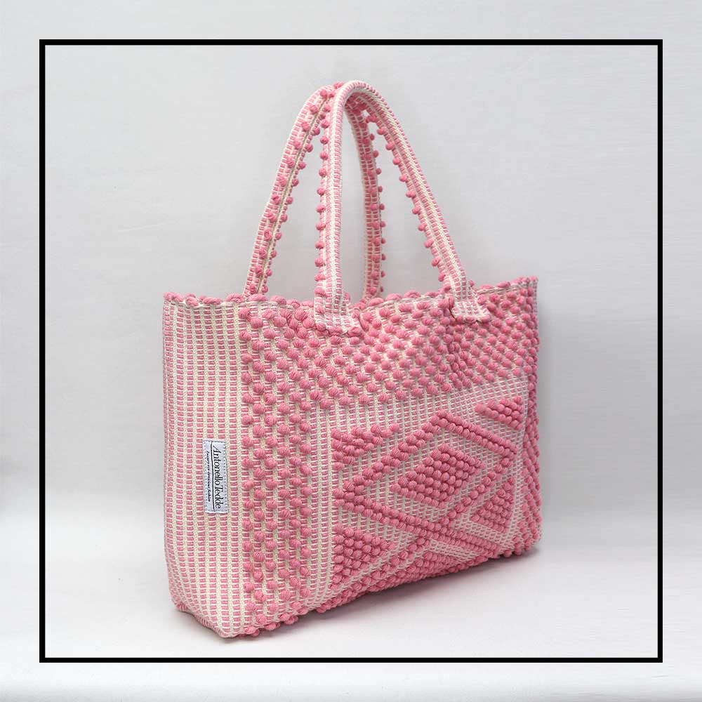 Urtei Rombi - Ethically Crafted Sardinian Handwoven Cotton tote